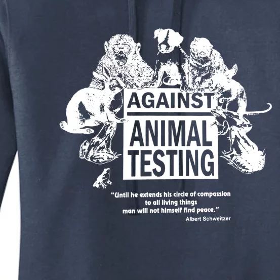 Against Animal Testing Farm Pet Liberation Right Vegan Retro Cool Gift Women's Pullover Hoodie