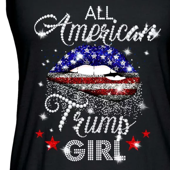 All American Trump Girl Ladies Essential Flowy Tank