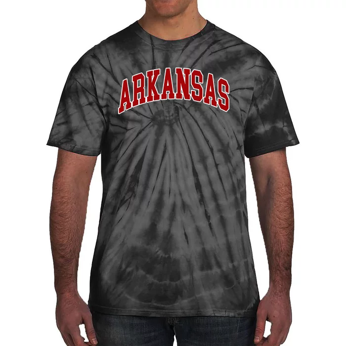 Arkansas Ar Throwback Design Print Classic Tie-Dye T-Shirt