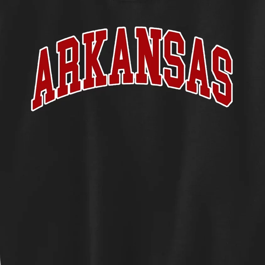 Arkansas Ar Throwback Design Print Classic Kids Sweatshirt