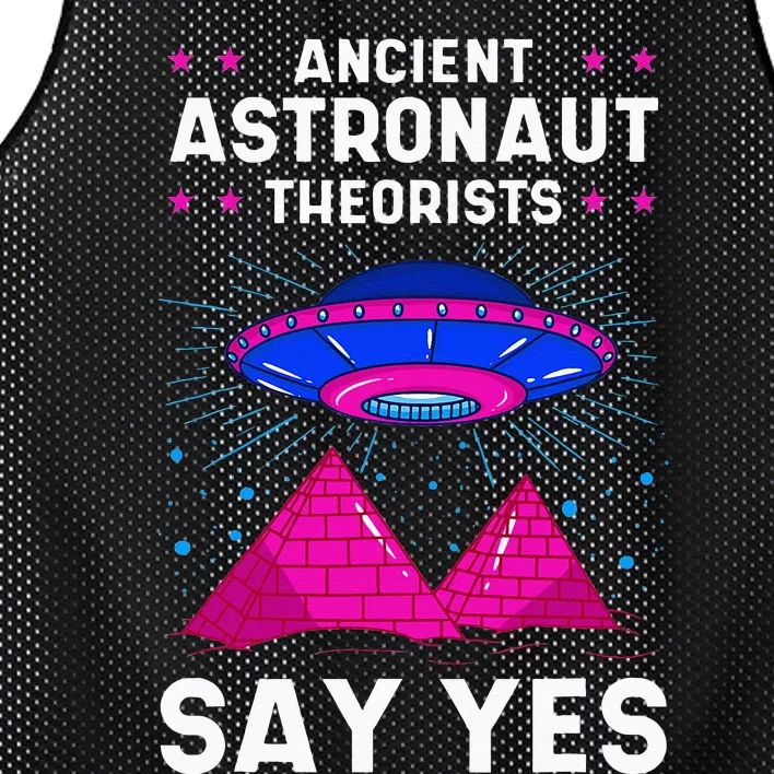 Ancient Astronaut Theorist Say Yes Alien Egyptian Pyramid Mesh Reversible Basketball Jersey Tank