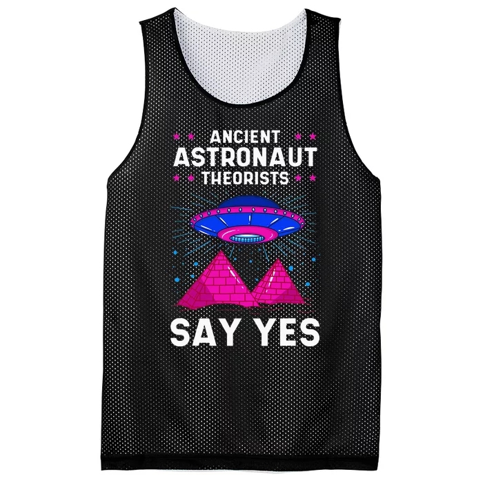 Ancient Astronaut Theorist Say Yes Alien Egyptian Pyramid Mesh Reversible Basketball Jersey Tank