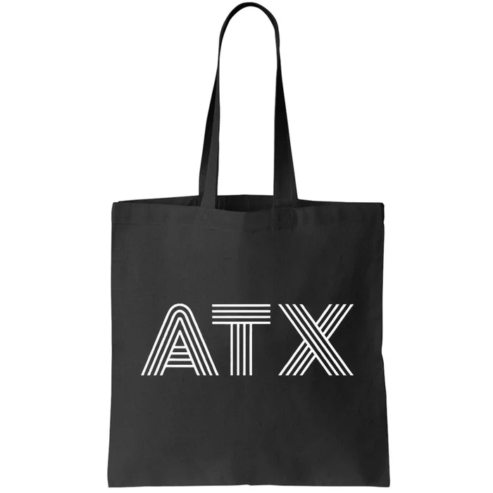 Atx Austin Tx Retro Design In White Tote Bag