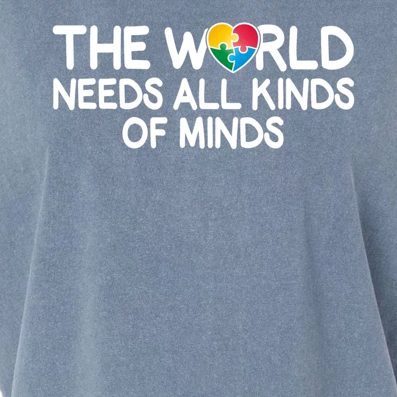 Autism Awareness The World Needs All Kinds Of Minds Garment-Dyed Women's Muscle Tee