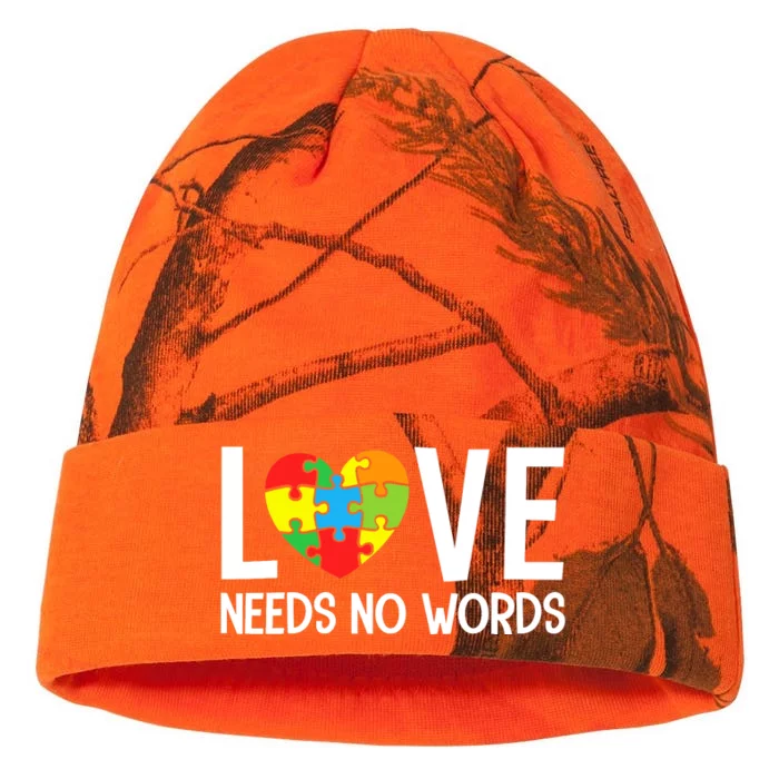 Autism Awareness Teacher Love Needs No Word Special Ed Kati - 12in Camo Beanie