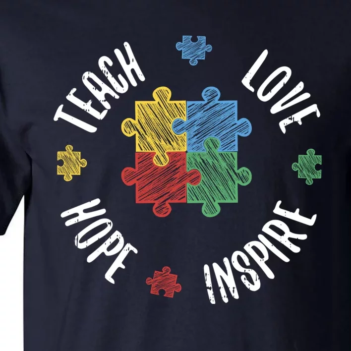 Autism Awareness Teacher Gift Tall T-Shirt