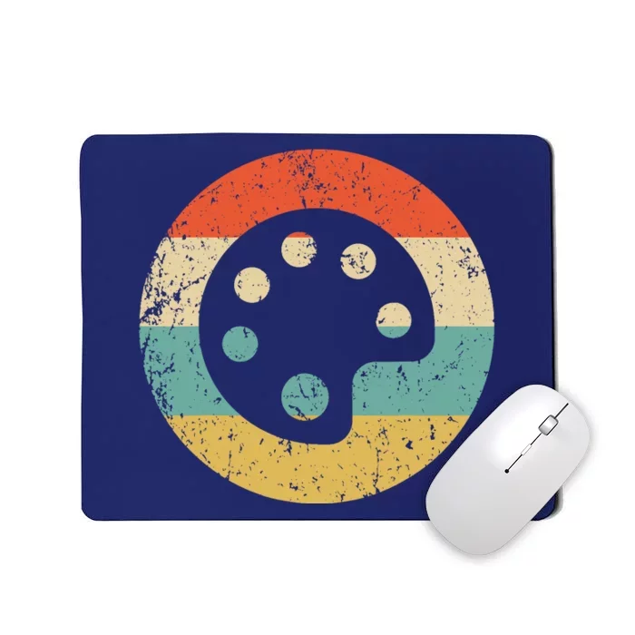 Artist Art Teacher Retro Paint Palette Mousepad