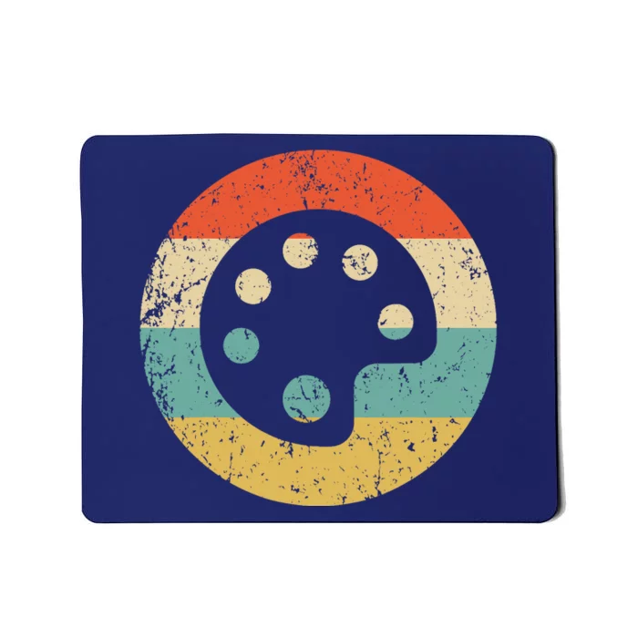 Artist Art Teacher Retro Paint Palette Mousepad