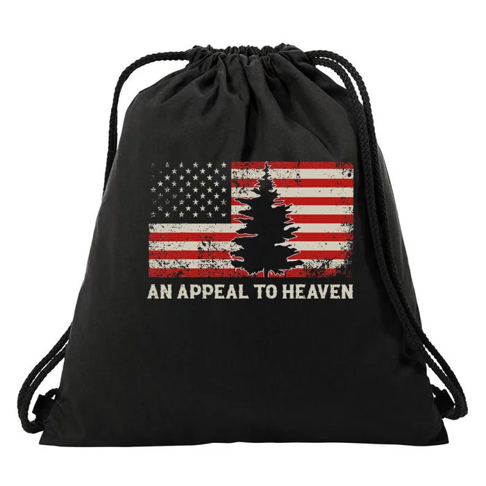 An Appeal To Heaven Pine Tree Usa Revolution American Flag Drawstring Bag