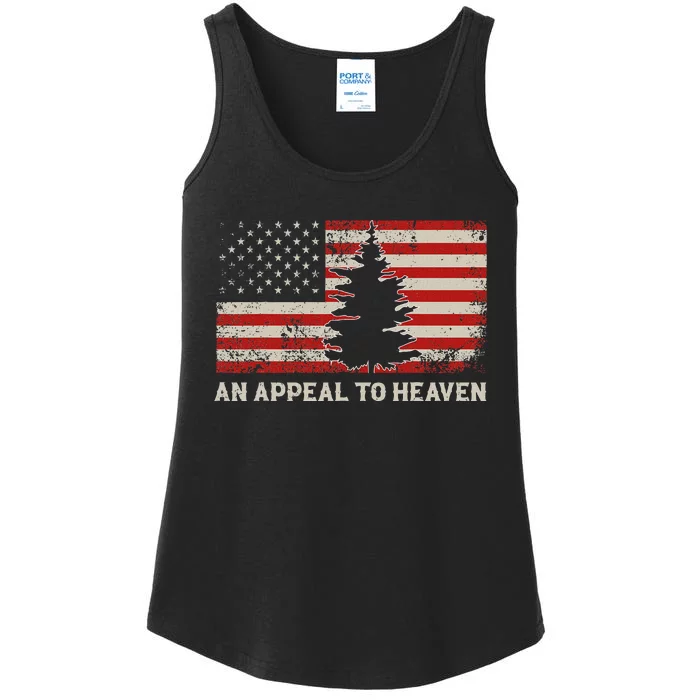 An Appeal To Heaven Pine Tree Usa Revolution American Flag Ladies Essential Tank