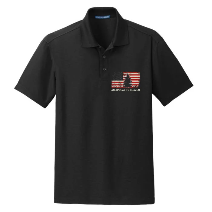 An Appeal To Heaven Pine Tree Usa Revolution American Flag Dry Zone Grid Performance Polo