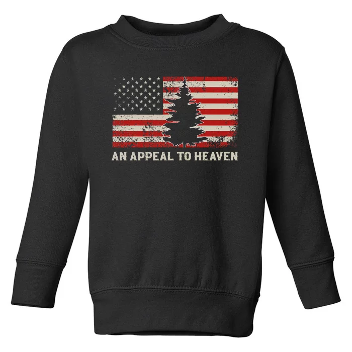 An Appeal To Heaven Pine Tree Usa Revolution American Flag Toddler Sweatshirt