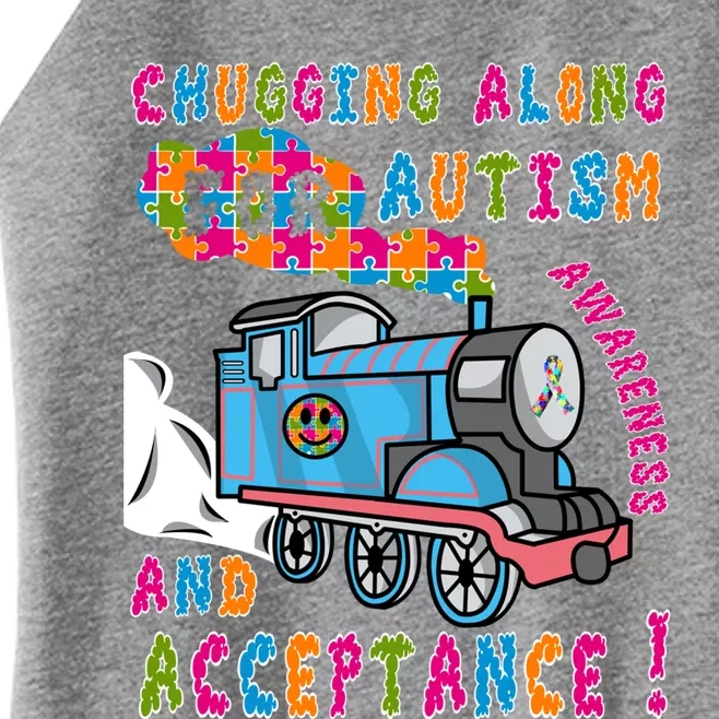 Advocate Acceptance Train Puzzle Cool Autism Awareness Gift Women’s Perfect Tri Rocker Tank