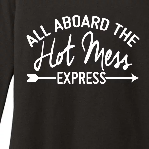 All Aboard The Hot Mess Express Funny Mom Gift Womens CVC Long Sleeve Shirt