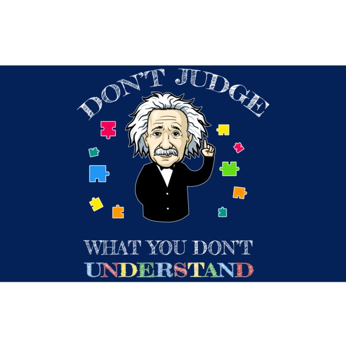 Autism Awareness Teacher Accept Don't Judge Albert Einstein Bumper Sticker