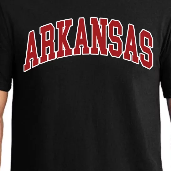 Arkansas Ar Throwback Design Print Classic Pajama Set