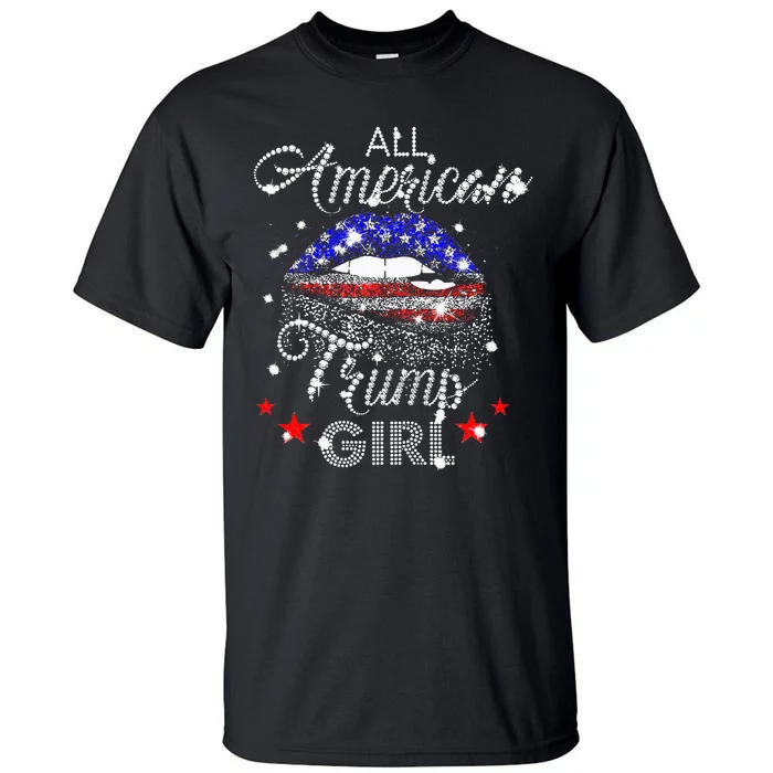 All American Trump Girl Mouth Diamond Tall T-Shirt