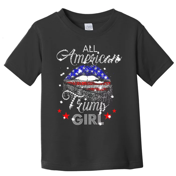 All American Trump Girl Mouth Diamond Toddler T-Shirt