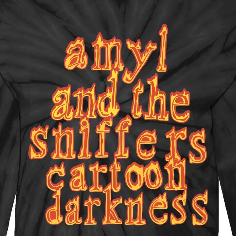 Amyl And The Sniffers Cartoon Darkness Tie-Dye Long Sleeve Shirt