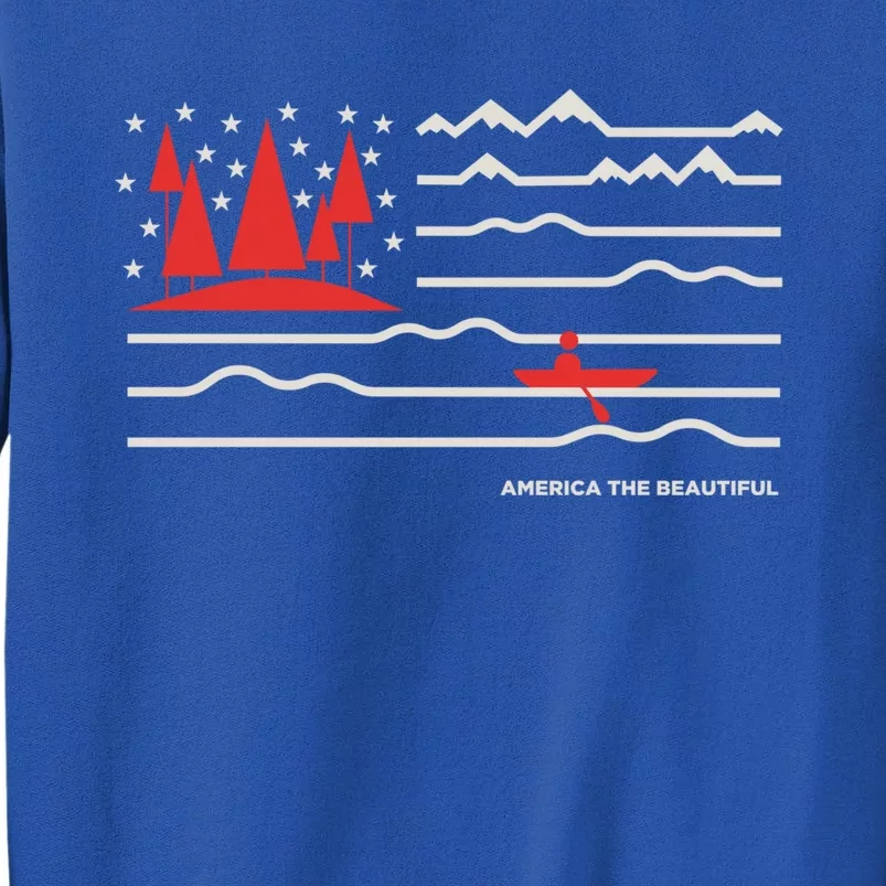 Americana America The Beautiful Sailing Ship Gift Tall Sweatshirt