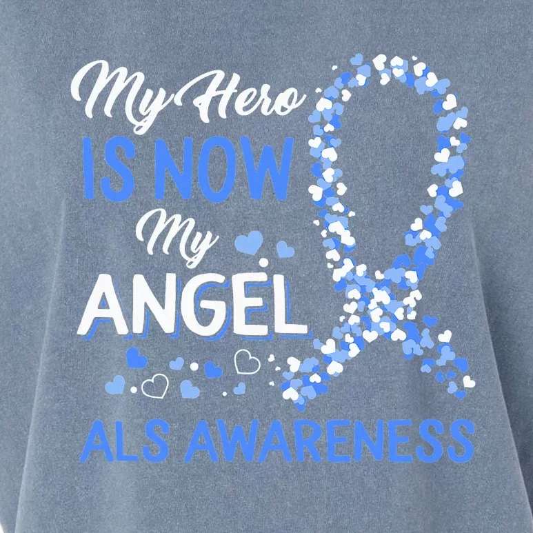 Als Awareness The Hero Is Now My Angel Family Remembrance Garment-Dyed Women's Muscle Tee