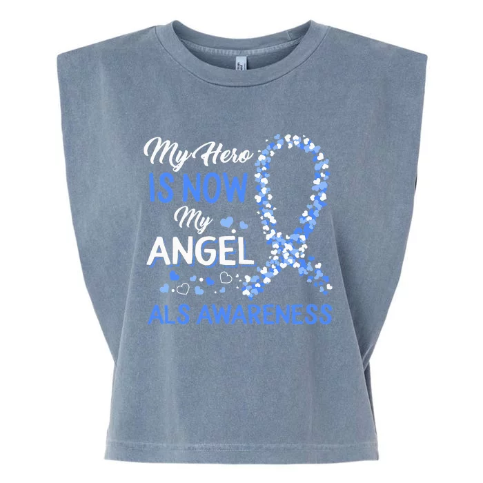 Als Awareness The Hero Is Now My Angel Family Remembrance Garment-Dyed Women's Muscle Tee