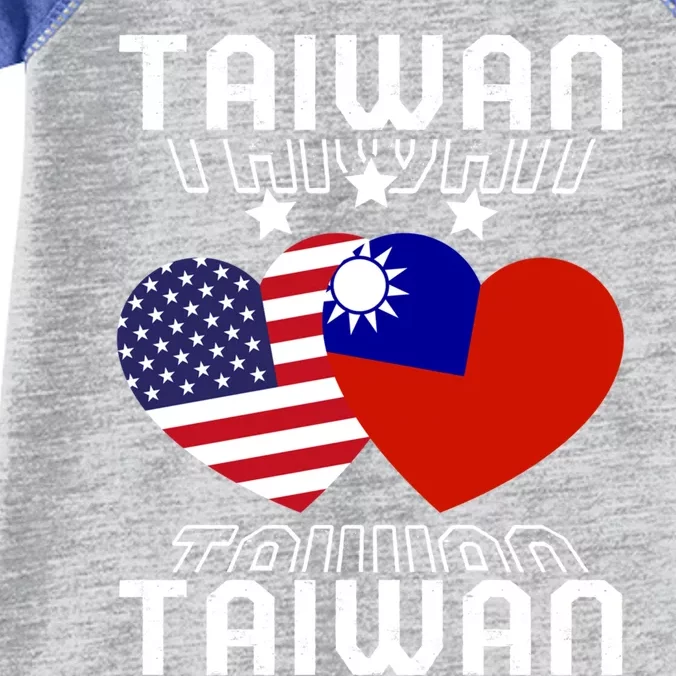 America And Taiwan Taiwanese American Flag Dual Nationality Cool Gift Infant Baby Jersey Bodysuit