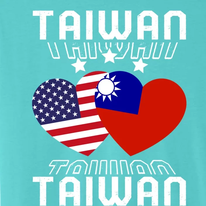 America And Taiwan Taiwanese American Flag Dual Nationality Cool Gift ChromaSoft Performance T-Shirt