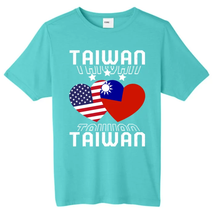 America And Taiwan Taiwanese American Flag Dual Nationality Cool Gift ChromaSoft Performance T-Shirt