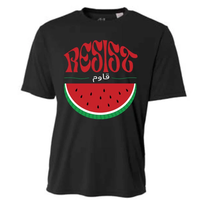 Abolition And The Liberation Of Palestine Watermelon Flag Cooling Performance Crew T-Shirt