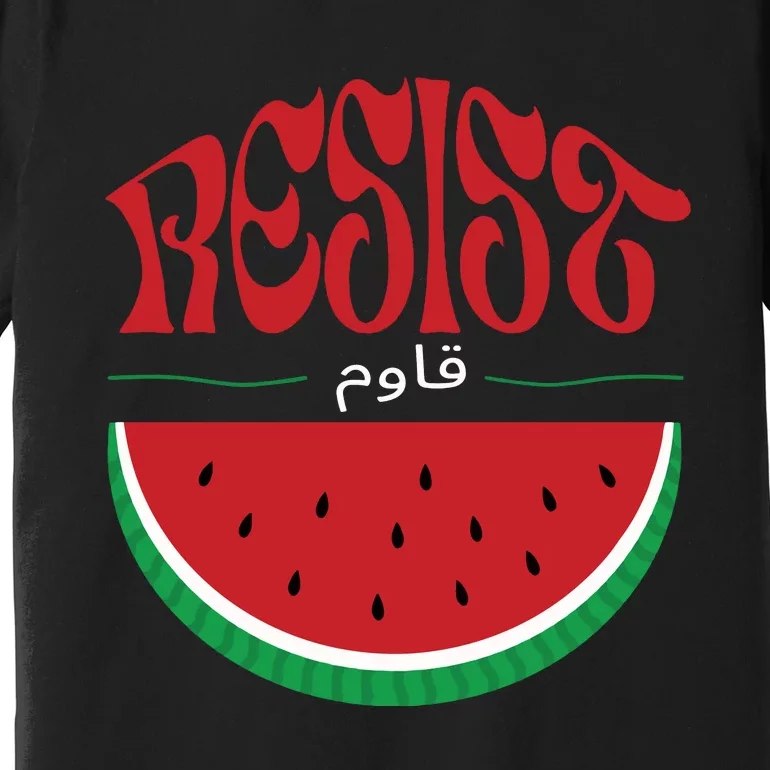 Abolition And The Liberation Of Palestine Watermelon Flag Premium T-Shirt