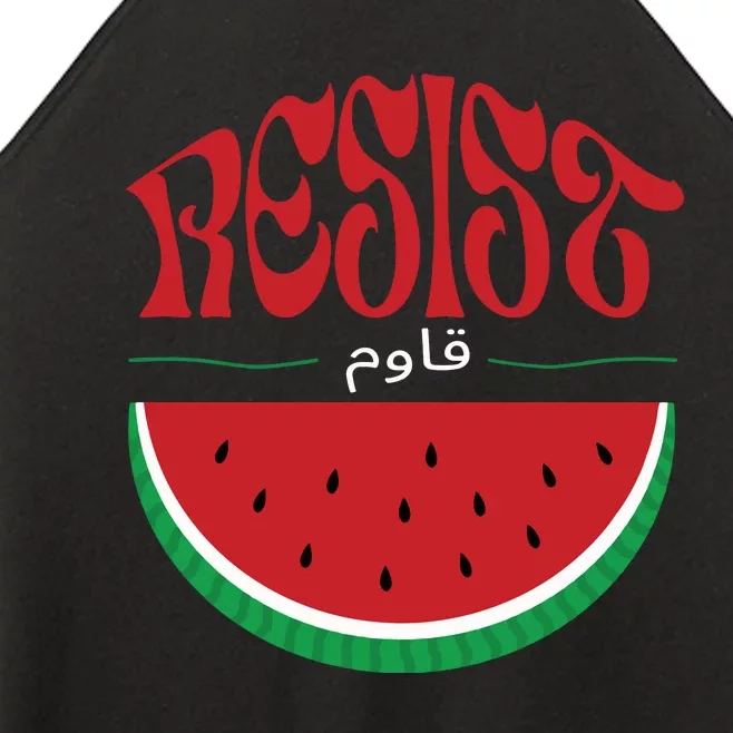 Abolition And The Liberation Of Palestine Watermelon Flag Women’s Perfect Tri Rocker Tank