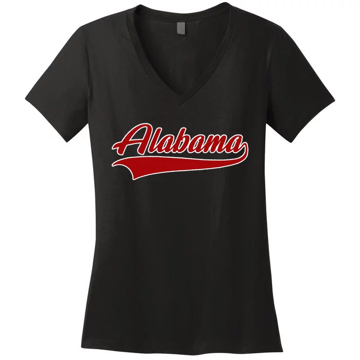 Alabama AL Throwback Women's V-Neck T-Shirt