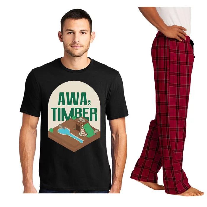 Awa And Timber Wolf Pajama Set