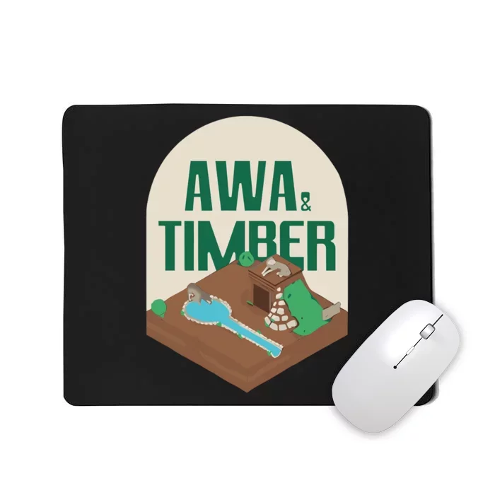 Awa And Timber Wolf Mousepad