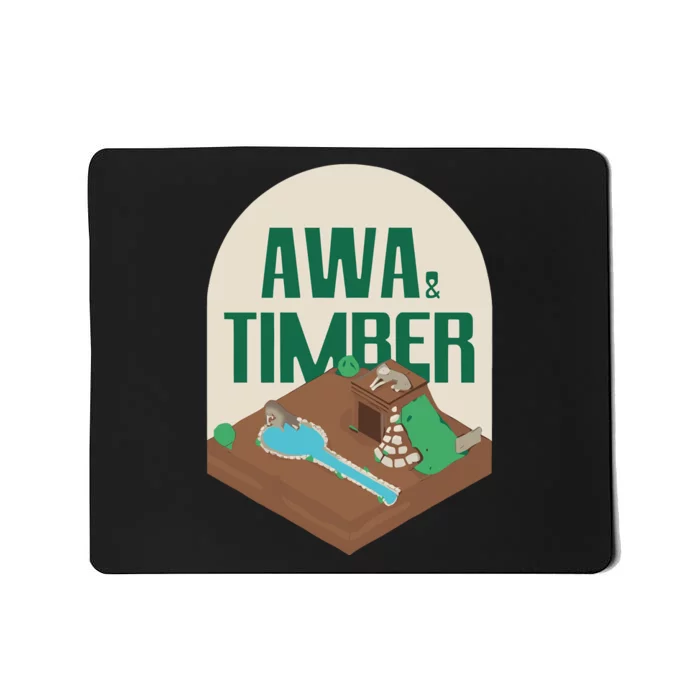 Awa And Timber Wolf Mousepad