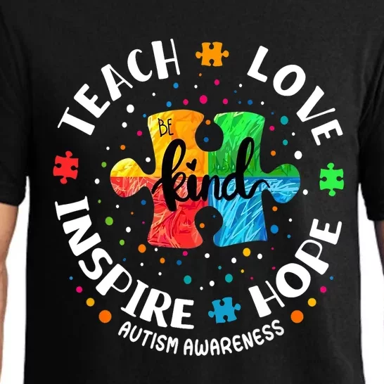 Autism Awareness Teacher, Teach Hope Love Inspire Pajama Set