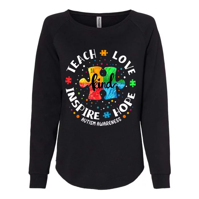 Autism Awareness Teacher, Teach Hope Love Inspire Womens California Wash Sweatshirt