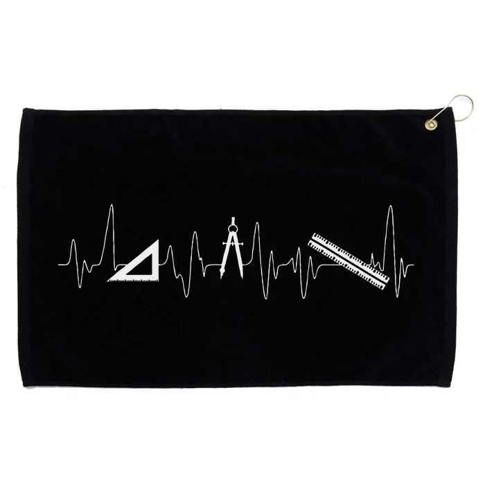 Architect Architecture Tool Heartbeat Pulse Grommeted Golf Towel