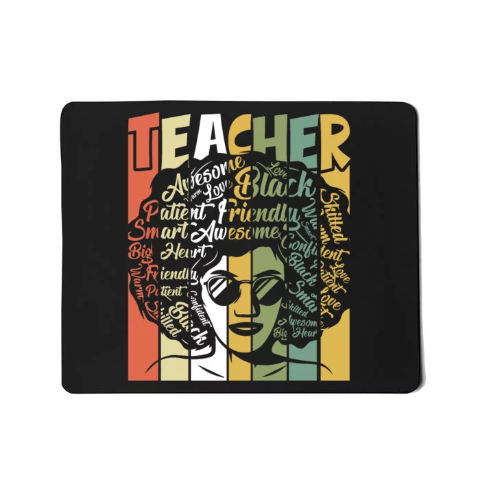 African American Teacher Hair Afro African Black Teachers Mousepad