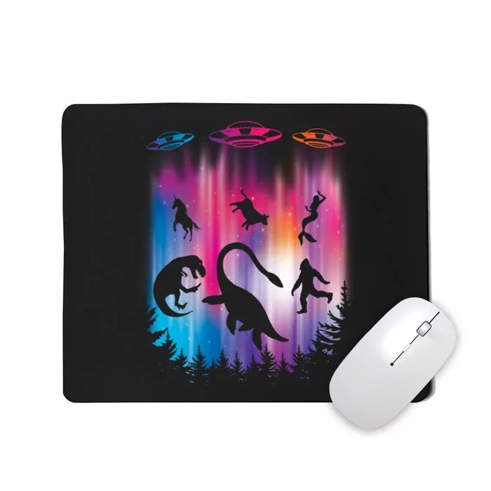 Alien Abduction Trex Loch Ness Bigfoot Funny Ufo Mousepad