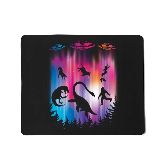 Alien Abduction Trex Loch Ness Bigfoot Funny Ufo Mousepad