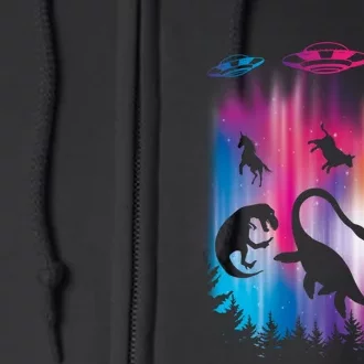 Alien Abduction Trex Loch Ness Bigfoot Funny Ufo Full Zip Hoodie