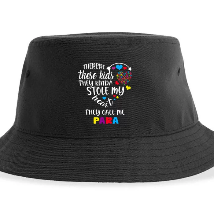 Autism Awareness There’Re They Call Me Para Sustainable Bucket Hat