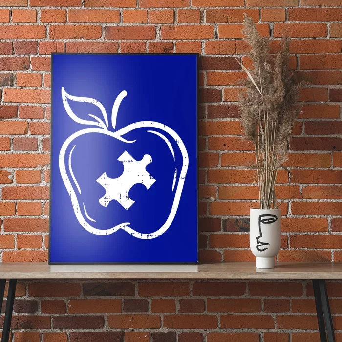 Autism Awareness Teacher Gift Apple Puzzle Autistic Gift Poster