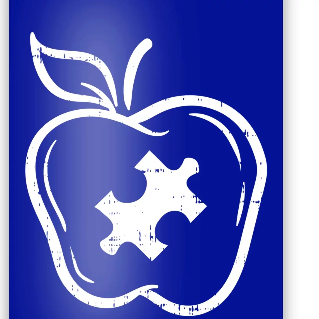 Autism Awareness Teacher Gift Apple Puzzle Autistic Gift Poster