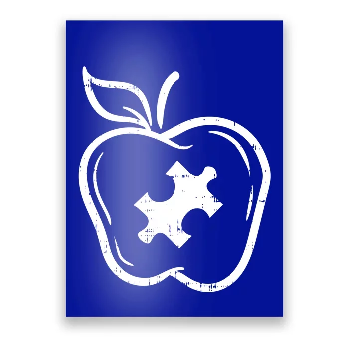 Autism Awareness Teacher Gift Apple Puzzle Autistic Gift Poster