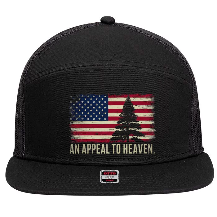 An Appeal To Heaven Patriotic And Inspirational 7 Panel Mesh Trucker Snapback Hat