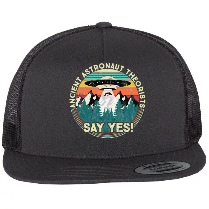 Ancient Astronaut Theorists Say Yes Aliens Flat Bill Trucker Hat