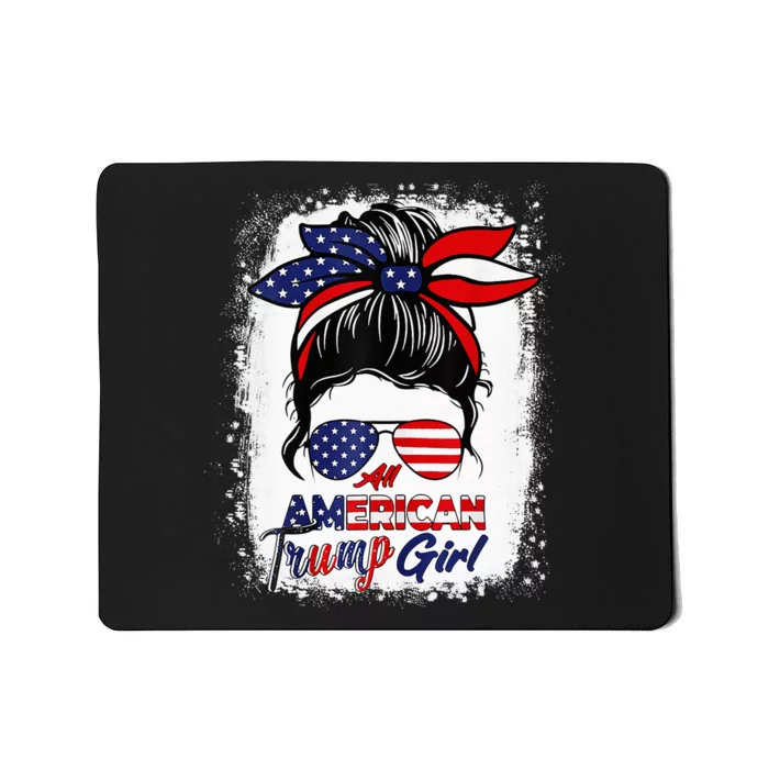 All American Trump Girl Messy Bun Pro Trump 2024 Mousepad